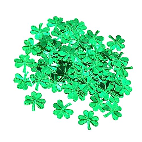 CHILDWEET Patricks Day Celebration 1 Set Kleeblatt-pailletten-konfetti-ornamente Festliches Grünes Für Partys von CHILDWEET