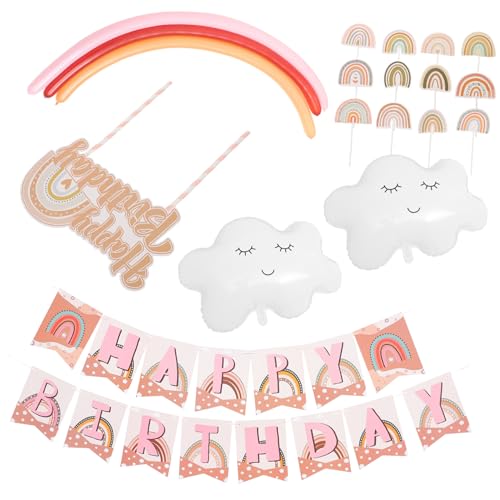 CHILDWEET Boho-thema Geburtstagsparty-zubehör 1 Set Ballon-dekorationen Banner Kuchenaufsätze Für Festliche Anlässe von CHILDWEET