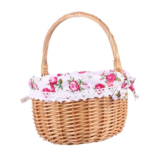CHILDWEET 1 Stück handgewebter Rattan-Aufbewahrungskorb mit großer Kapazität für Obst Aufbewahrungsbox für Hochzeitsfeiern und Bankette CHILDWEET 1 Stück handgewebter Rattan-Aufbewahrungskorb mit großer Kapazität für Obst Aufbewahrungsbox für Hochzeitsfeiern und Bankette von CHILDWEET