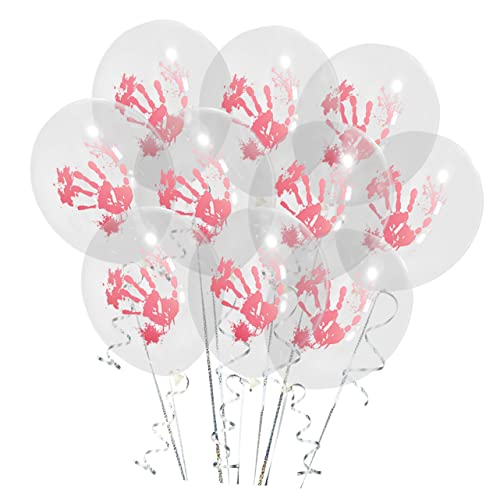 CHILDWEET 10 12 Fingerabdrücke Ballon -Ballon Tischdekoration Schreibtischaufsatz 12-Zoll-Ballon transparenter Ballon Latexballon drinnen schmücken Dekorationen von CHILDWEET