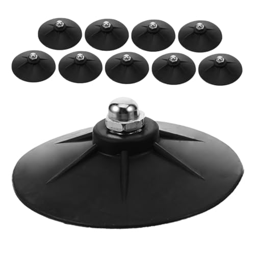 CHILDWEET 10 Stück Tumbler Saugnapfsaugne Tassen Sauger Ersatz Saugbecher Becher Becher Spielzeugsaugne Saugbasis Sandsack Ersatzsaugung Saugbecherboxen Gummi Schwarz von CHILDWEET