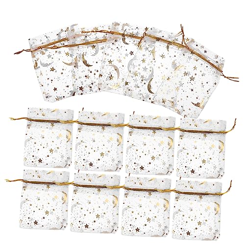 CHILDWEET Organzabeutel Mit Kordelzug Und Monddesign Für Partygeschenke 100 Stück CHILDWEET Organzabeutel Mit Kordelzug Und Monddesign Für Partygeschenke 100 Stück von CHILDWEET