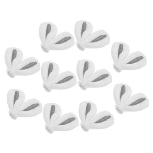 CHILDWEET Haarsträhnen Kinder 10st Hasenohren-kopfbedeckungszubehör Make-up-stirnband Soja Funky Vor Haarschmuck Hair Accessories Hamster Zubehör Haarband Diy Charme Verzierungen Ornament Stoff Grey von CHILDWEET