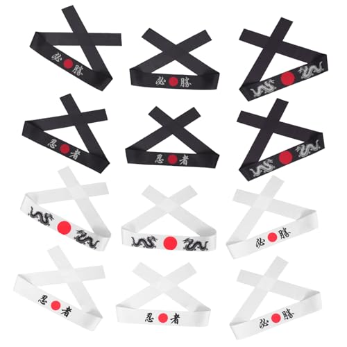 CHILDWEET 12 Stück Ninja-kapuze Japanische Stirnbänder Küchenkostüm Haarband Stirnband Für Karate Japanisches Samurai-stirnband Sportliche Haarbänder Laufen Bandana Stoff CHILDWEET 12 Stück Ninja-kapuze Japanische Stirnbänder Küchenkostüm Haarband Stirnband Für Karate Japanisches Samurai-stirnband Sportliche Haarbänder Laufen Bandana Stoff von CHILDWEET