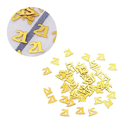 CHILDWEET 1200 Stück Konfetti Mit Der Zahl 21 Golden Für Geburtstag Jahrestag Hochzeit Tischdekoration Partyzubehör CHILDWEET 1200 Stück Konfetti Mit Der Zahl 21 Golden Für Geburtstag Jahrestag Hochzeit Tischdekoration Partyzubehör von CHILDWEET