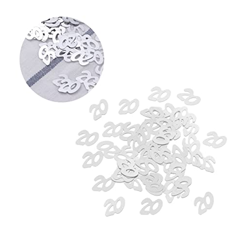 CHILDWEET Silbernes Konfetti mit Der Zahl 20 für Partys 1200 Stück Hochzeitstagsdekoration Funkelnde Tischdekoration CHILDWEET Silbernes Konfetti mit Der Zahl 20 für Partys 1200 Stück Hochzeitstagsdekoration Funkelnde Tischdekoration von CHILDWEET