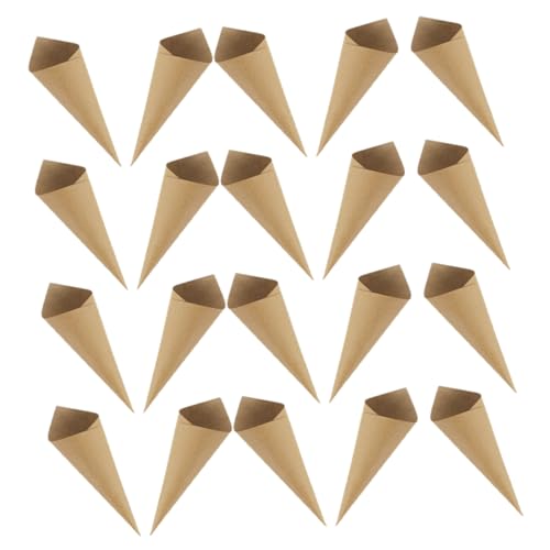 CHILDWEET 120st Wursttüten Aus Papier Aus Kraftpapier Konfetti-kegelhalter Konfetti-blütenkegel Trockene Rosenblätter Konfetti-halter Für Die Hochzeit Strauß Konisch Partybedarf von CHILDWEET