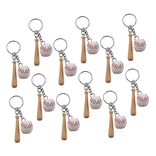 CHILDWEET 12St Baseball-Schlüsselanhänger Schlüssel liefern Rucksack-Zubehör Dekor Schlüsselringe Schlüsselanhänger mit Sportmotiven Partypreis empfindlich Stock kleines Geschenk schmücken von CHILDWEET