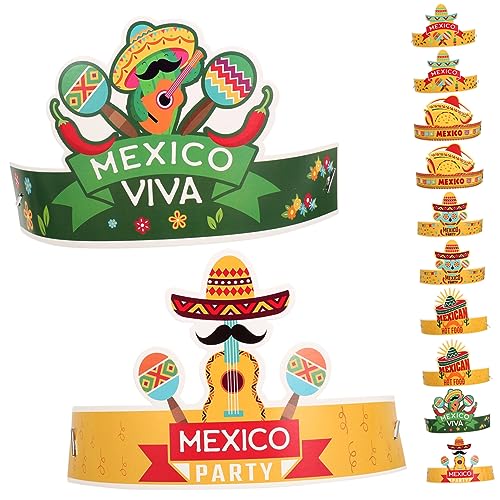 CHILDWEET Neuartige Partyhüte 12 Stück Mexikanische Papierhüte Karneval Cosplay Fiesta-hut CHILDWEET Neuartige Partyhüte 12 Stück Mexikanische Papierhüte Karneval Cosplay Fiesta-hut von CHILDWEET