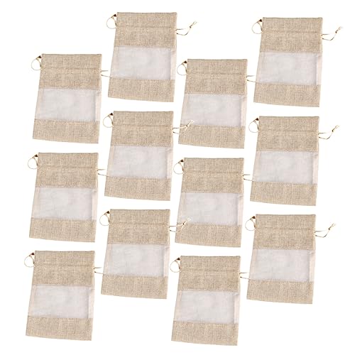 CHILDWEET 12St Tasche aus Fensterleinen Partytaschen kleine Taschen für Schmuck Taschen für leinenbeutel aufbewahrungssack Beutel für Kopfbedeckungen praktische Zugbeutel Leinen- CHILDWEET 12St Tasche aus Fensterleinen Partytaschen kleine Taschen für Schmuck Taschen für leinenbeutel aufbewahrungssack Beutel für Kopfbedeckungen praktische Zugbeutel Leinen- von CHILDWEET