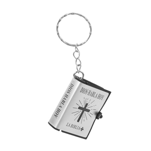 CHILDWEET Bibel-schlüsselanhänger Christliche Schlüsselanhänger Mini-bibelbuch-schlüsselring Mini-bücher Schlüsselanhänger Metall Kunststoff Papier Handgefertigter Taschenanhänger von CHILDWEET