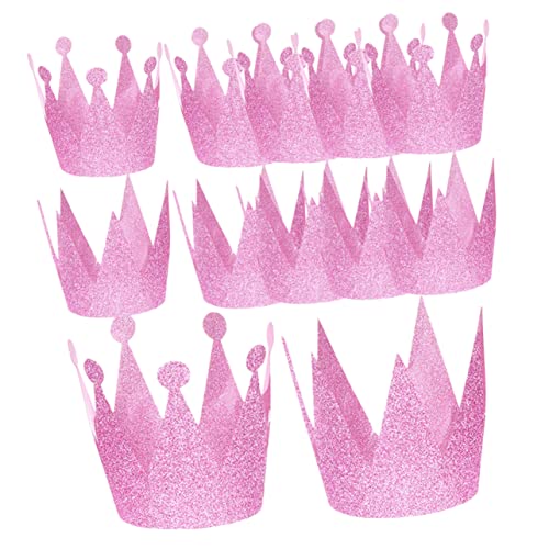 CHILDWEET 12st Kronenhut Goldene Krone Dekorativer Geburtstagshut Kindergeburtstagsmütze Hundegeburtstagsmütze Verkaufsstand Cupcake-halter Muffinförmchen Geburtstag Zeichen Kuchen Papier von CHILDWEET