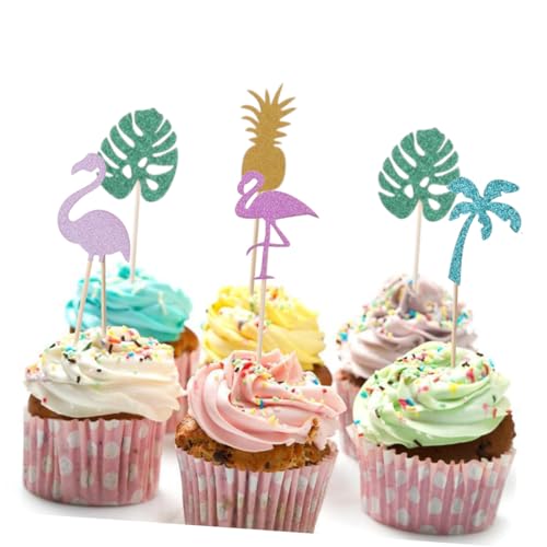 CHILDWEET Kuchendekoration 15St Dekor Zylinder Hawaii kuchen Cupcakes kreativer Tortenaufleger Desserteinlage Pappbecher Zutaten Nachtisch schmücken Partydekoration von CHILDWEET