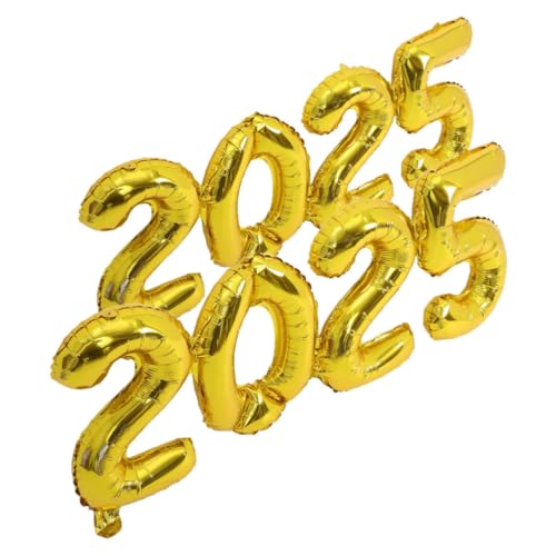 CHILDWEET 2 Stück 2025 Ballon 2025 Weihnachtsdeko Zahlenballons Für Die Geburtstagsfeier 2025 Grad-party-dekorationen 2025 Weihnachtsfolien-zahlenballons Abschlussfeier Golden Aluminiumfolie CHILDWEET 2 Stück 2025 Ballon 2025 Weihnachtsdeko Zahlenballons Für Die Geburtstagsfeier 2025 Grad-party-dekorationen 2025 Weihnachtsfolien-zahlenballons Abschlussfeier Golden Aluminiumfolie von CHILDWEET
