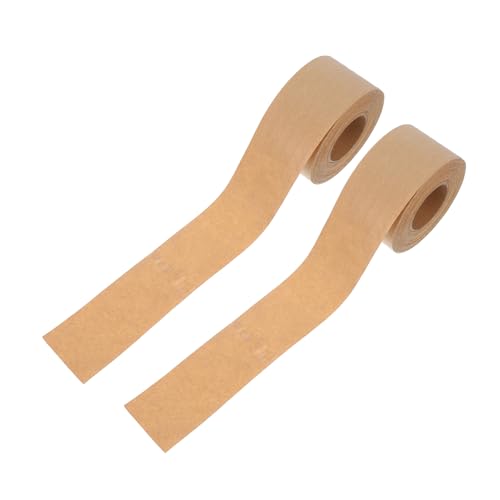 CHILDWEET 2 Stück Farbiges Packband Gummiertes Papier Packband Aus Kraft Paketklebeband Verstärktes Packband Wasseraktiviertes Klebeband Versandklebeband Manipulationsband Kraftpapier von CHILDWEET
