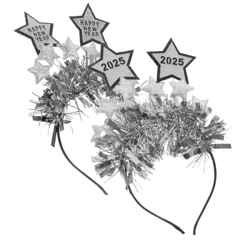 CHILDWEET 2 Stück Glitzer Haarreifen für Frauen Happy Year Kopfschmuck für Silvesterfeiern und Festlichkeiten Wiederverwendbar Leicht und Bruchsicher für Karneval und Fotosessions CHILDWEET 2 Stück Glitzer Haarreifen für Frauen Happy Year Kopfschmuck für Silvesterfeiern und Festlichkeiten Wiederverwendbar Leicht und Bruchsicher für Karneval und Fotosessions von CHILDWEET