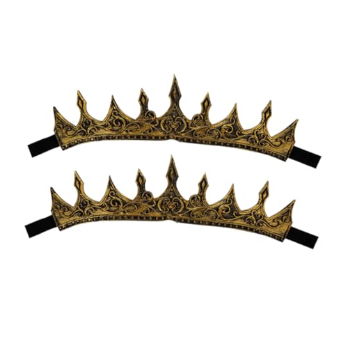 CHILDWEET 2 Stück King's Crown Tiara Königskrone Mittelalterliche Tiara Kostümprop Junge Geburtstagskrone Krone Krone Erwachsenenkrone Kronmänner Retro -krone Cosplay-krone Schäumen Golden CHILDWEET 2 Stück King's Crown Tiara Königskrone Mittelalterliche Tiara Kostümprop Junge Geburtstagskrone Krone Krone Erwachsenenkrone Kronmänner Retro -krone Cosplay-krone Schäumen Golden von CHILDWEET