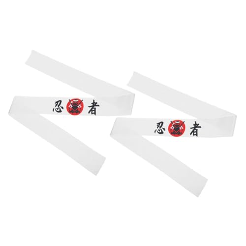 CHILDWEET 2 Teiliges Ninja Druck Kopftuch Sushi Kostüm Atmungsaktives Karate Kopfband Karate Zubehör Kochkostüm Herren Atmungsaktives Japanisches Stirnband Japanisches Kochkostüm von CHILDWEET