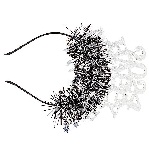 CHILDWEET 2024 neues jahr stirnband neujahrsparty-stirnband partygeschenke für das neue jahr goldene Haaraccessoires Haargummis kreatives Haarband Party-Haarschmuck Kleidung von CHILDWEET