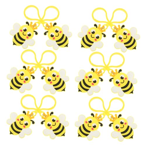 CHILDWEET 24st Hummel Biene Schlüsselanhänger Anhänger Zur Schmuckherstellung Ästhetischer Kreativer Schlüsselanhänger Süßer Schlüsselanhänger Bienen-schlüsselanhänger Niedlich Geldbörse Pvc von CHILDWEET
