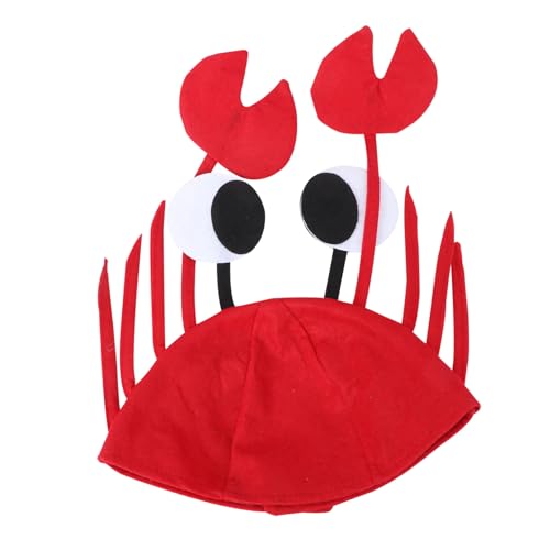 CHILDWEET 2St halloween kostüm halloween costume weihnachtsmützr weihnachts hüte Tierhut Halloween-Krabbenhut Kopfbedeckung für Kinder Karikatur Partyhut Meeräsche Hummer Mann Kleidung von CHILDWEET