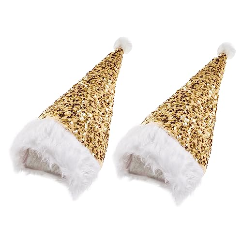 CHILDWEET 2st Pailletten-weihnachtsmütze Weihnachtsmütze Weihnachtseimerhut Paillettenhüte Weihnachtsmann-cosplay-hut Weihnachtsstrümpfe Weihnachtsfeier Mütze Plüschstoff Yellow CHILDWEET 2st Pailletten-weihnachtsmütze Weihnachtsmütze Weihnachtseimerhut Paillettenhüte Weihnachtsmann-cosplay-hut Weihnachtsstrümpfe Weihnachtsfeier Mütze Plüschstoff Yellow von CHILDWEET
