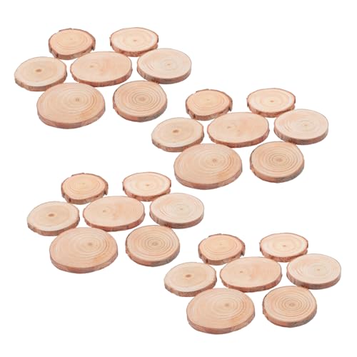 CHILDWEET 30 Stück Unbehandelte Holzscheiben für Diy Bastelprojekte Runde Holzplatten aus Massivem für Malen und Dekorieren für Kreative Kunstprojekte von CHILDWEET