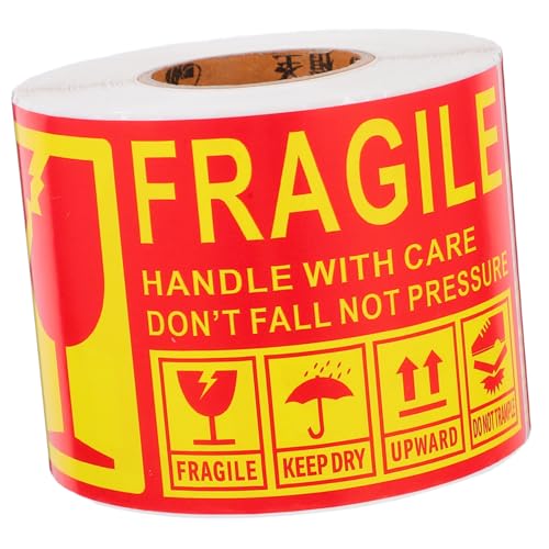 CHILDWEET 300pcs Fragile Aufkleber Bewegte Aufkleber Fragile Packbandbezeichnungen Verpackungsbezeichnungen Klebebettungen Für Den Versand von CHILDWEET