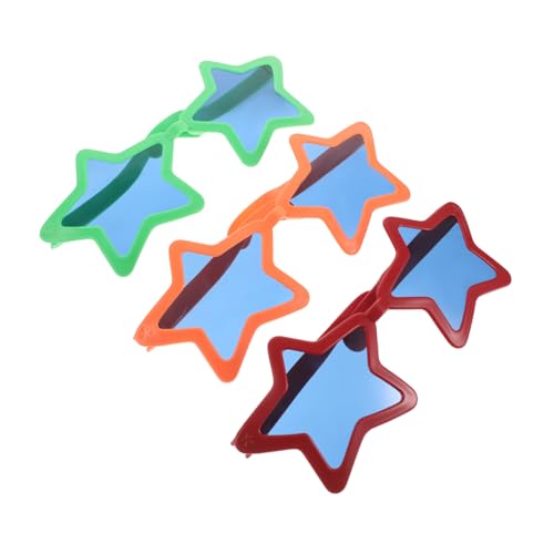 CHILDWEET 3pcs Übertriebene Große Sternform Hawaii Beach Decor Brillen Kinder Fancy Star Eyewear Neuheit Party Brillen Fotostand Requisiten von CHILDWEET