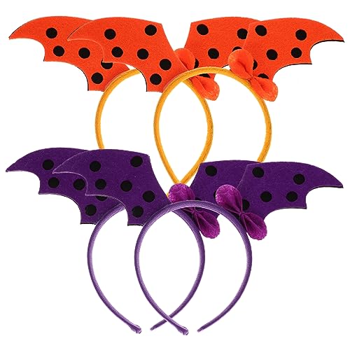 CHILDWEET 4 Stück Halloween Stirnband Fledermaus Stirnband Halloween Party Dekorationen Schwarzes Stirnband Schleife Haarspangen Kopfbedeckung Halloween Versorgung Gesicht Cosplay Halloween CHILDWEET 4 Stück Halloween Stirnband Fledermaus Stirnband Halloween Party Dekorationen Schwarzes Stirnband Schleife Haarspangen Kopfbedeckung Halloween Versorgung Gesicht Cosplay Halloween von CHILDWEET