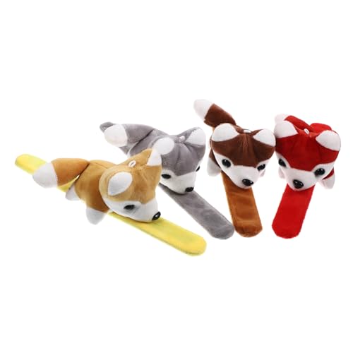 CHILDWEET 4 Stück Stofftier-slap-armbänder Hunde-plüschtier-armband Tierförmige Slap-bands Für Spaß von CHILDWEET