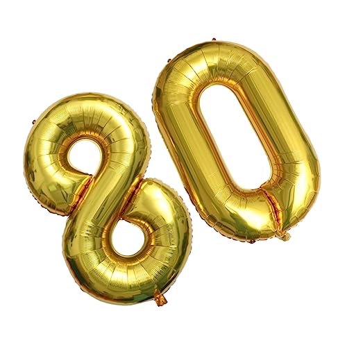 CHILDWEET Goldene Ballondekorationen Für Die 80. Geburtstagsparty Jumbo-folienballons Foto-requisiten Für Die Feier CHILDWEET Goldene Ballondekorationen Für Die 80. Geburtstagsparty Jumbo-folienballons Foto-requisiten Für Die Feier von CHILDWEET