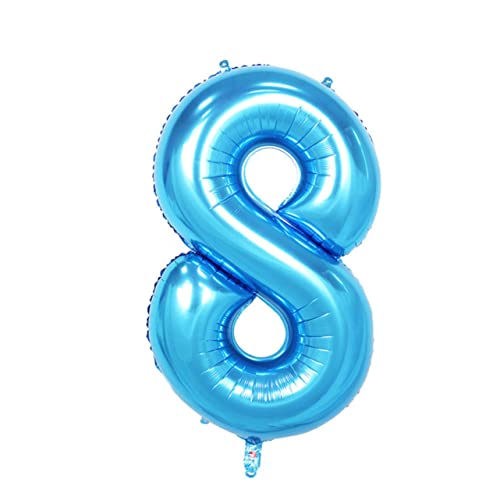 CHILDWEET 40 riesige 8 Ballons Jubiläums-Nummernballon blaue Luftballons große luftballons zahlen riesiger Ballon gedenken schmücken zum Geburtstag Heliumtank Mädchen von CHILDWEET