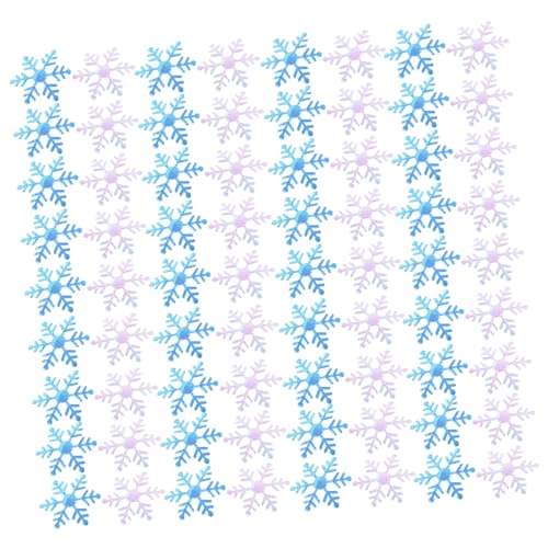 CHILDWEET 400 Stk Simulations-Schneeflocken Konfetti für die Neujahrsparty Weihnachtsfeier Dekor Weihnachtsschneeflocke Schneeflockendekor aus Kunststoff Handbuch schmücken von CHILDWEET