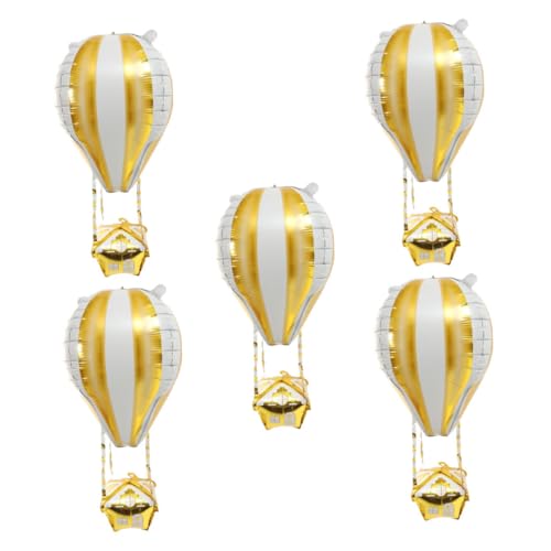 CHILDWEET Kinder Geburtstag Luftballons Dekoration Babyparty Ballons 4d Heißluftballon Dekorationen Aus Aluminiumfolie Für Geburtstagsfeiern Babypartys Und Hochzeiten Goldene Partydekorationen von CHILDWEET