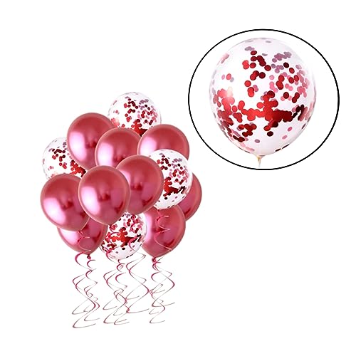 CHILDWEET 12 Latex-partyballons Mit Rotwein-pailletten 50-teiliges Geburtstagsdekorationsset Hochzeitsdekorationen Partydekorationen Für Das Klassenzimmer von CHILDWEET