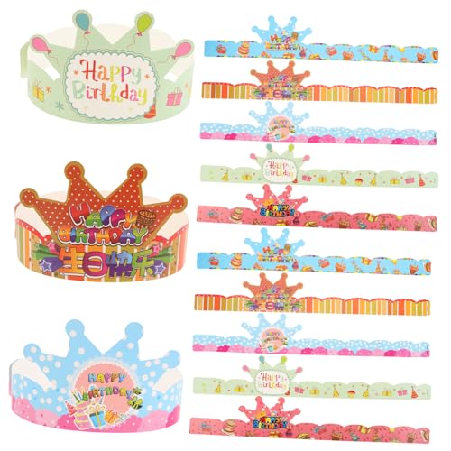 CHILDWEET 50 Stück Geburtstagskronen Partyhüte Für Kinder Dekorativer Papierkopfschmuck Für Jungen Und Mädchen CHILDWEET 50 Stück Geburtstagskronen Partyhüte Für Kinder Dekorativer Papierkopfschmuck Für Jungen Und Mädchen von CHILDWEET