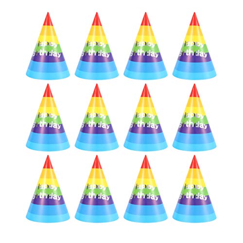 CHILDWEET 50 Stück Partyhüte für Kindergeburtstage Geburtstagskronenhut lustig Kegelhut aus Papier ausgefallene Hüte Partykronenhüte Geburtstagshut Geburtstagsparty-Kappe Geburtstag liefert von CHILDWEET