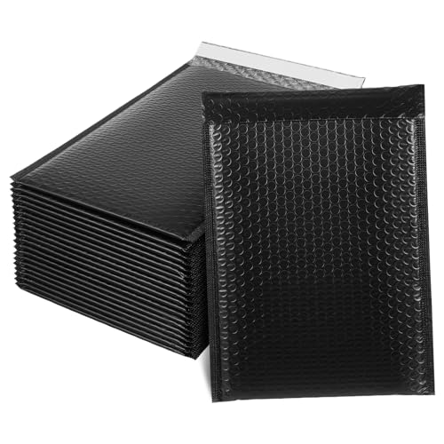 CHILDWEET 50 Stück Schwarze Luftpolster Versandtaschen Selbstklebend Stoßfest PE Folie Gepolstert Wiederverwendbar für Versand Kleidung Make Up Verpackung CHILDWEET 50 Stück Schwarze Luftpolster Versandtaschen Selbstklebend Stoßfest PE Folie Gepolstert Wiederverwendbar für Versand Kleidung Make Up Verpackung von CHILDWEET