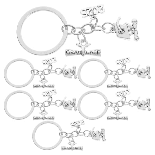 CHILDWEET 6 Stück 2025 Abschluss Schlüsselanhänger Souvenir-schlüsselanhänger Zubehör Schlüsselanhänger Schlüsselbund Schmuck-schlüsselanhänger Schlüsselgeschenk Silver Zinklegierung CHILDWEET 6 Stück 2025 Abschluss Schlüsselanhänger Souvenir-schlüsselanhänger Zubehör Schlüsselanhänger Schlüsselbund Schmuck-schlüsselanhänger Schlüsselgeschenk Silver Zinklegierung von CHILDWEET