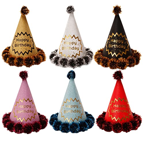 CHILDWEET 6 Stück Perlglanz Vergoldungskappen Partyhüte Zum Ersten Geburtstag Entzückende Partyhüte Individuelle Partyhüte DIY Kegelkappe Für Geburtstagspartys Hut Für Den 1 CHILDWEET 6 Stück Perlglanz Vergoldungskappen Partyhüte Zum Ersten Geburtstag Entzückende Partyhüte Individuelle Partyhüte DIY Kegelkappe Für Geburtstagspartys Hut Für Den 1 von CHILDWEET