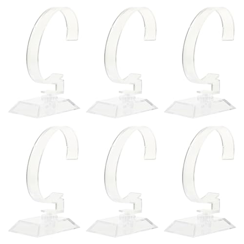 CHILDWEET 6st Uhrenständer Anstieg Uhrenhalter Für Den Schreibtisch Leistung Artikel Stand Spiel Ausstellungsständer Für Uhren Gestell Transparenter Uhrenhalter Staffeleien Digital Plastik von CHILDWEET
