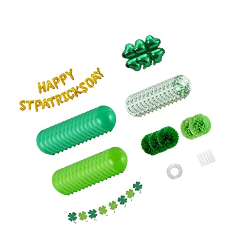 CHILDWEET St. Patricks Day Party Dekorationen 70 Stücke Latex Ballons Set Kleeblatt Thema Für Karneval Feier von CHILDWEET