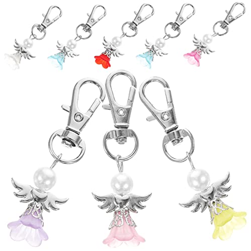 CHILDWEET 8 Teiliges Set Engel Schlüsselanhänger Zum Aufhängen Schlüsselanhänger Hängende Verzierung Hochzeiten Zubehör Schlüsselhalter Geburtstagsfeier Geschenke Exquisite von CHILDWEET