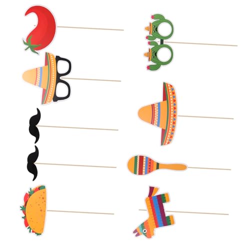 CHILDWEET 9pcs Karneval Party Foto Requisiten Mexikanischer Hut Und Schnurrbart Für Party Booth Decor CHILDWEET 9pcs Karneval Party Foto Requisiten Mexikanischer Hut Und Schnurrbart Für Party Booth Decor von CHILDWEET