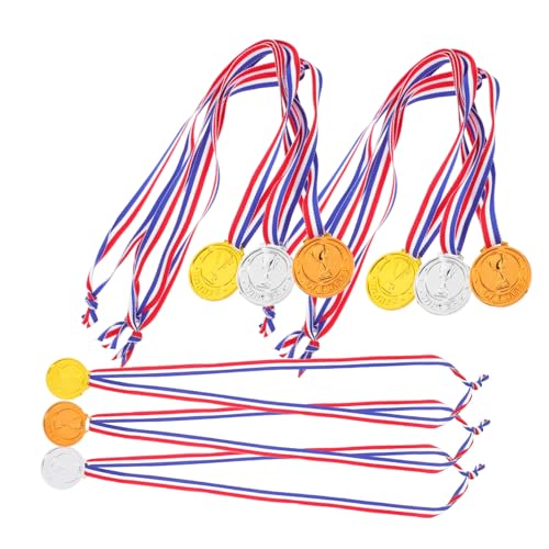 CHILDWEET 9pcs Kids Plastic Medal Award Medaillen Sportparty Dekoration Medaillen Dress -up -medaillen Für Vorschulkindergarten CHILDWEET 9pcs Kids Plastic Medal Award Medaillen Sportparty Dekoration Medaillen Dress -up -medaillen Für Vorschulkindergarten von CHILDWEET