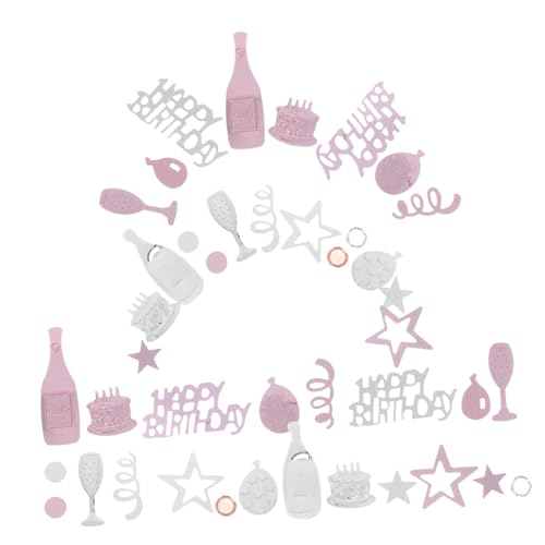 CHILDWEET Bunte Happy Birthday Konfetti Tischdeko Packung Geburtstagsdeko Party Streudeko für Shower Hochzeit Festliche Dekoration Einfache Kreative Gestaltung von CHILDWEET