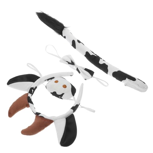CHILDWEET Cosplay Kuh Teilig Stirnband mit Kuhohren Fake Nase aus Robustem Material Vielseitig für Halloween Fasching Kinderkostüm Party und Theateraufführungen Geeignet von CHILDWEET