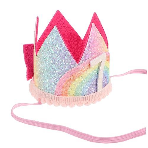 CHILDWEET Farbenfrohe Geburtstagskrone für Leichte Stoffkrone mit Regenbogen Design für Jungen und Mädchen für Geburtstagsfeiern und Besondere Anlässe CHILDWEET Farbenfrohe Geburtstagskrone für Leichte Stoffkrone mit Regenbogen Design für Jungen und Mädchen für Geburtstagsfeiern und Besondere Anlässe von CHILDWEET