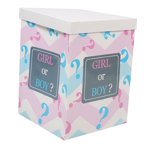 CHILDWEET Baby-würfelblock-box Ballon Zum Aufdecken Des Geschlechts Babydekorationen Geschlecht Offenbaren Dekorationen Kuchendekorationen Babyblöcke Lüften Das Papier Junge von CHILDWEET